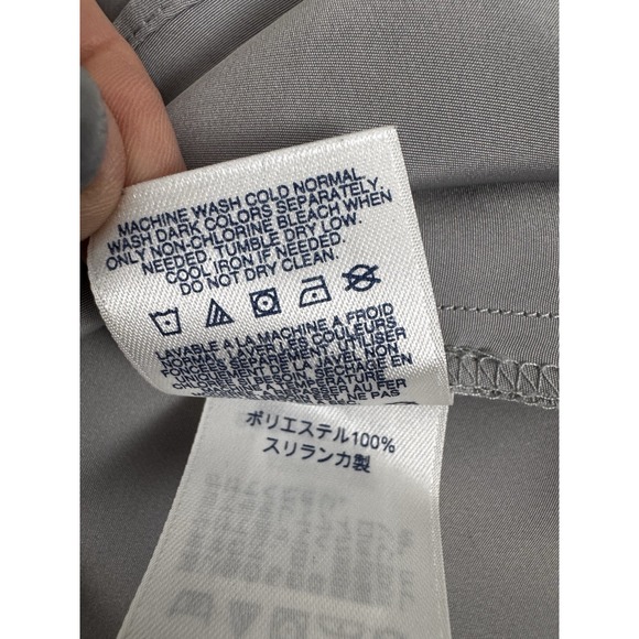 Lands End Gray Blouse Tie 3/4  Sleeve Office Career Lightweight Plus Size 22W - Picture 12 of 12